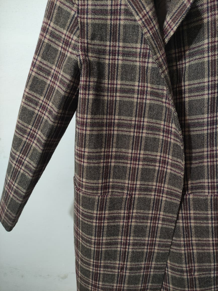 Check Maroon Brown (55)