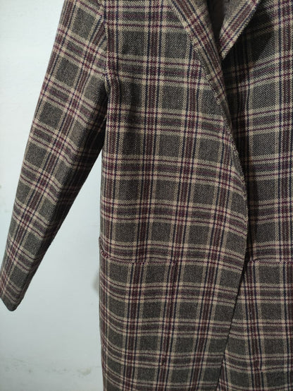 Check Maroon Brown (55)